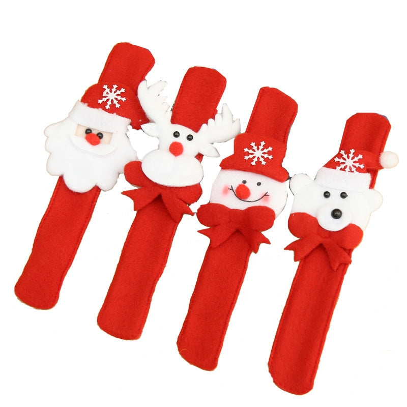 Christmas Santa Claus Decorative Props and Children's Gift Bracelet Set