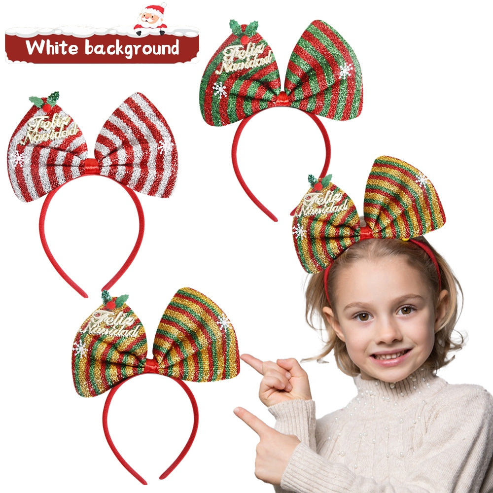 Christmas Bow Knot Party Headband for Kids