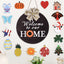 Christmas Letter Wood Hanging Ornaments with Bow Door Sign Decor