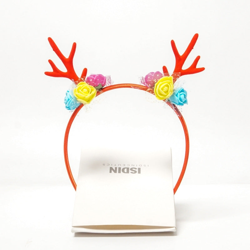 Christmas Elk Antlers Headband for Kids Holiday Party Accessories