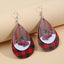 Christmas Tree Car Print Leather Drop Earrings