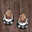 Christmas Tree Car Print Leather Drop Earrings