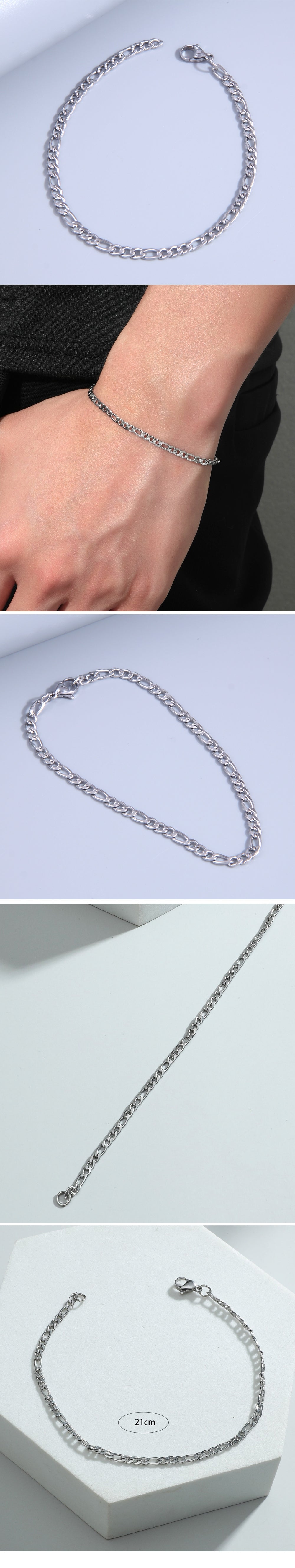 Classic Unisex Stainless Steel Chain Bracelet