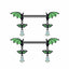 Classic Bat Design Stainless Steel Zircon Inlay Belly and Nipple Ring Set