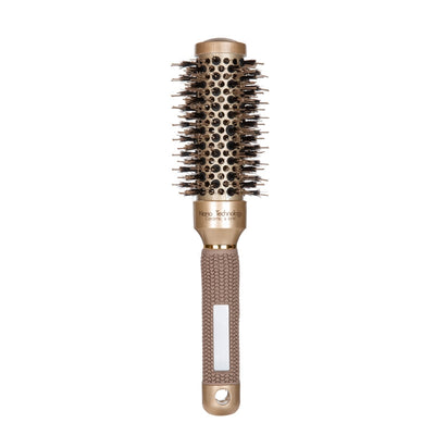 Classic Color Block Hair Comb with Ceramic and Aluminum Tube for Hairdressing and Curling