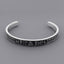 Classic Viking Rune Thor's Hammer Open Cuff Titanium Steel Men's Bangle
