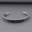 Classic Viking Rune Thor's Hammer Open Cuff Titanium Steel Men's Bangle