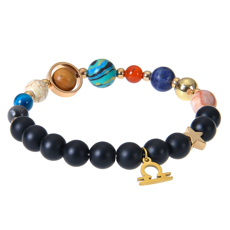 Classic Constellation Natural Stone Beaded Unisex Bracelets - Eight Planet Design