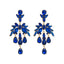 Classic Geometric Flower Rhinestone Drop Earrings for Women