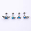 Classic Geometric Stainless Steel Opal Zircon Ear and Lip Stud Piercing Ornament