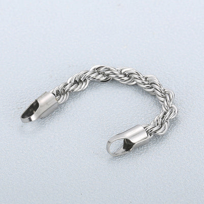 "Geometric Stainless Steel Twist Chain Bracelet DIY Woven Jewelry Accessories"