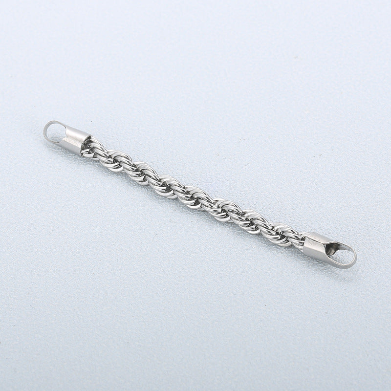"Geometric Stainless Steel Twist Chain Bracelet DIY Woven Jewelry Accessories"