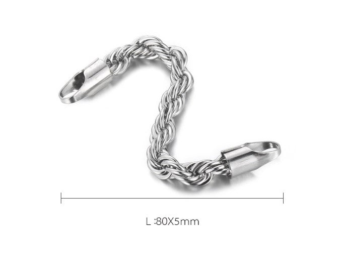 "Geometric Stainless Steel Twist Chain Bracelet DIY Woven Jewelry Accessories"