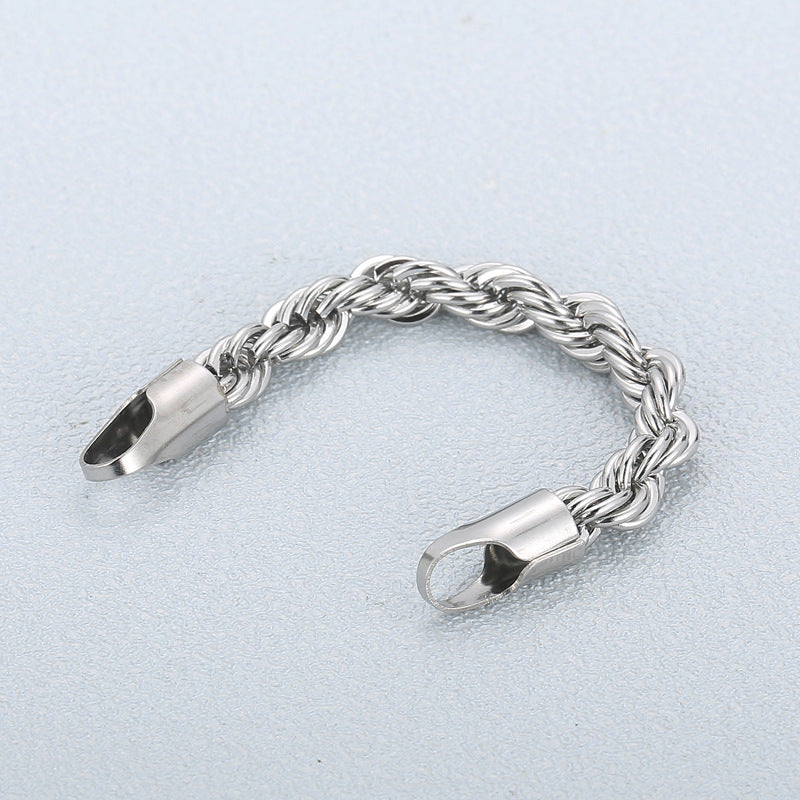 "Geometric Stainless Steel Twist Chain Bracelet DIY Woven Jewelry Accessories"