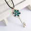 Classic Crystal Gemstone Women's Sweater Pendant Necklace