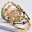 Classic Bohemian Gold Plated Natural Stone Stainless Steel Bracelet