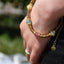 Classic Bohemian Gold Plated Natural Stone Stainless Steel Bracelet