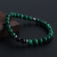 Classic Round Malachite & Tiger Eye Natural Stone Beaded Bracelet for Men and Women