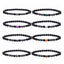 Classic Round Natural Stone Frosted Beaded Bracelet Set