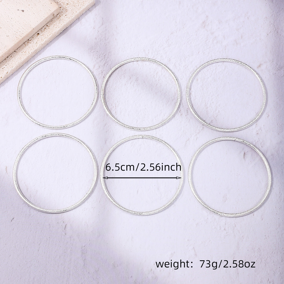 Classic Minimalist Polished Alloy Bangle Set