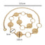 Classic Solid Color Alloy Women's Circle Chain Belt