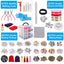 Classic Acrylic Jewelry Accessories Set - 2062pcs DIY Beading Kit for Bracelets and Necklaces