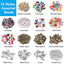 Classic Acrylic Jewelry Accessories Set - 2062pcs DIY Beading Kit for Bracelets and Necklaces