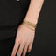 Classic Minimalist 18K Gold Plated Titanium Steel and Stainless Steel Twisted Chain Men's Bracelet
