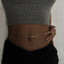Classic Titanium Steel Plated Women's Chain Belt with Vintage Tassel Design