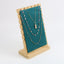 Classic Square Flannel and Bamboo Jewelry Display Stand