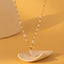 Classic Geometric Imitation Pearl Chain Pendant Necklace for Women