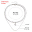 Classic Baroque Double Layer Water Drop Zircon Pendant Necklace