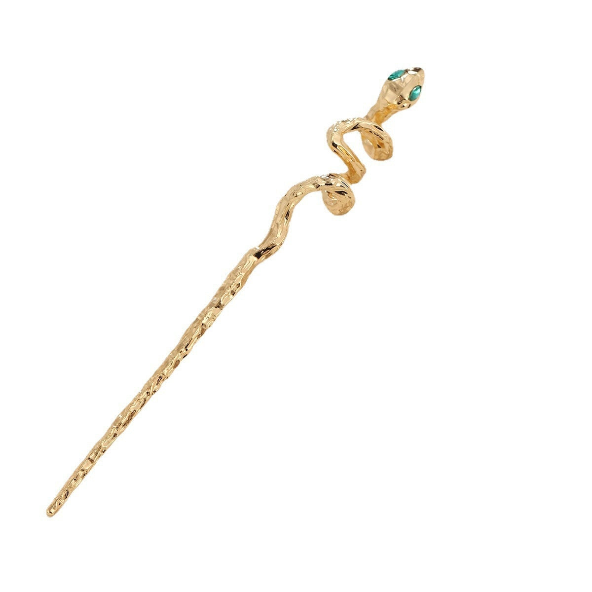 Classical Serpentine Diamond-Studded Metal Hairpin - Personalized Luxury Design