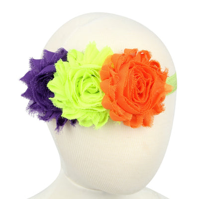 Floral Elastic Headband - Green Sunflower Hair Accessory for Halloween and Festive Occasions