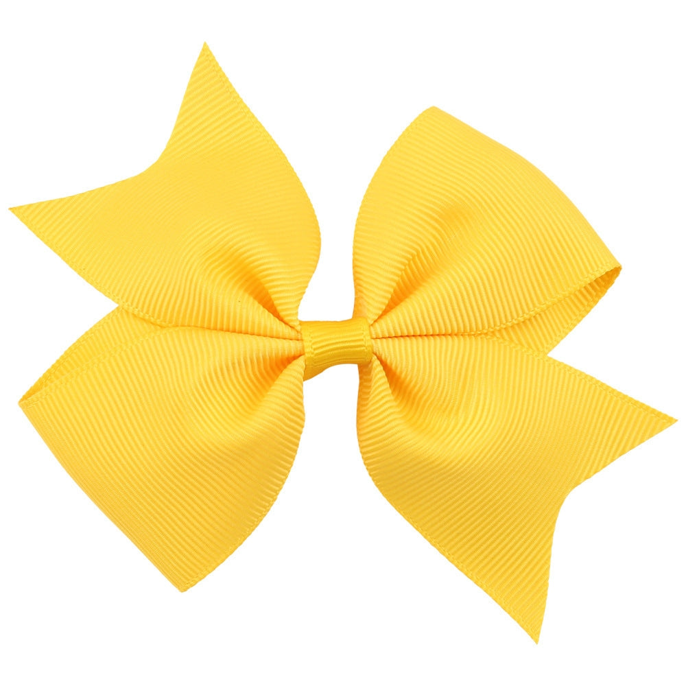 Floral Hair Accessories for Girls - Yellow Bow Hair Clip