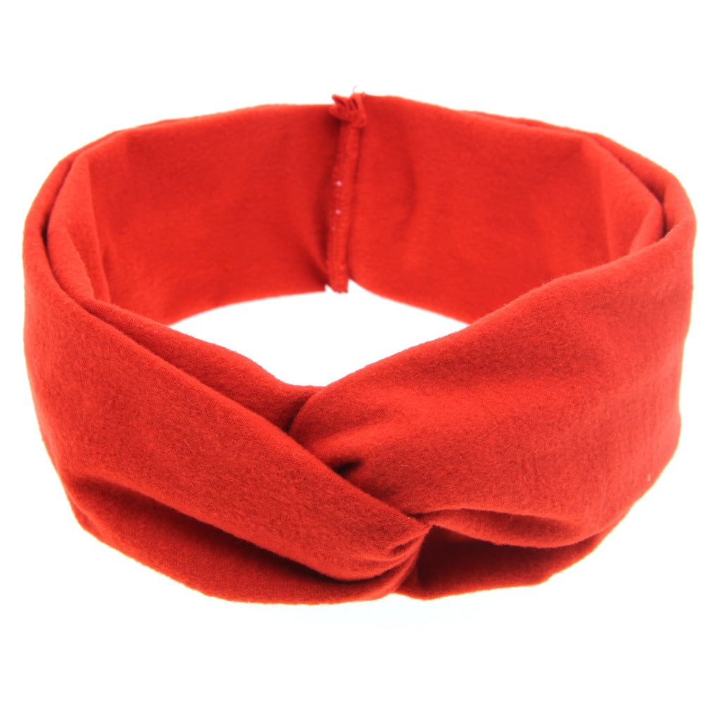 Geometric Red Hair Accessories & Baby Solid Color Rabbit Ear Headband