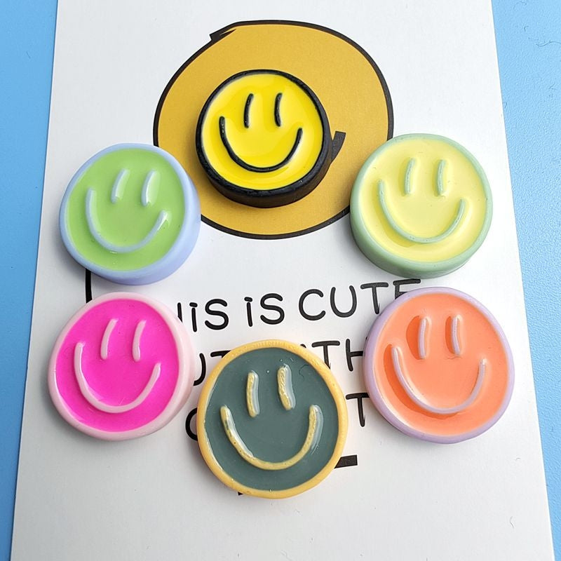 Colorful Smiley Face Resin Shoe and DIY Accessories