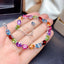 Colorful Gemstone Egg Shaped Bracelet with Unique Design