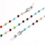 Colorful Round Crystal Stainless Steel Anti-Slip Sunglasses Chain