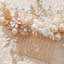 Handmade Alloy Pearl Bridal Hair Comb Wedding Party Headdress Accessories