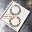 Geometric Copper Inlay Crystal Bracelet and Candy Color Crystal Necklace Set