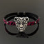 Cool Style Pink Leopard Head PU Leather Women's Choker Necklace