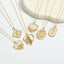 14K Gold Plated Heart Zircon Pendant Necklace