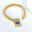 18K Gold Plated Vintage Cross Heart Zircon Bracelet
