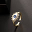 18K Gold Plated Colorful Zircon Eye Open Ring