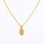 18K Gold Plated Sun Palm Heart & Hamsa Hand Zircon Pendant Necklace