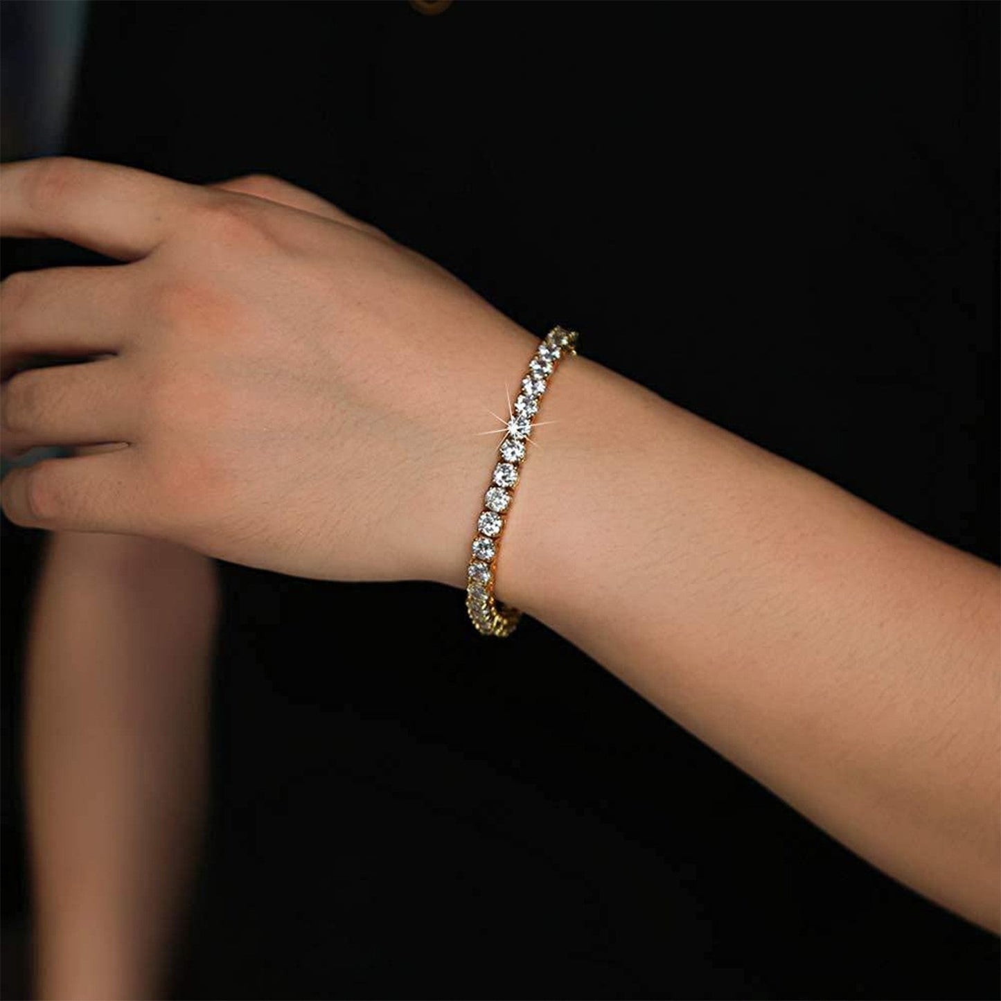 18K Gold Plated Copper Zircon Tennis Bracelet