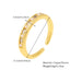 18K Gold Plated Geometric Pearl Zircon Open Ring