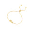 18K Gold Plated Copper Zircon Elephant Heart Cloud Charm Bracelet