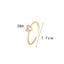 18K Gold Plated Geometric Oval Heart Pearl Zircon Ring with Square Inlay Design